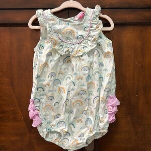 Rainbow Ruffle Romper 2T